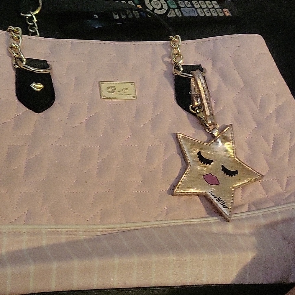 Pink star betsey johnson purse